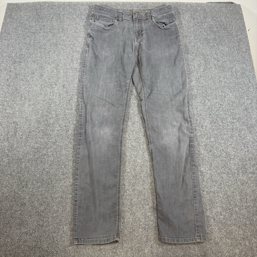 Prana Jeans Mens 31x34 (Fits 31x33) Gray Bridger‎ Slim Fit Hiking Outdoors
